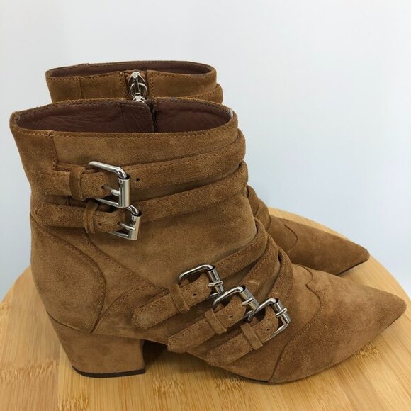 Tabitha Simmons Brown Christy  Suede Ankle Boots size EU 36.5 - Picture 3 of 16